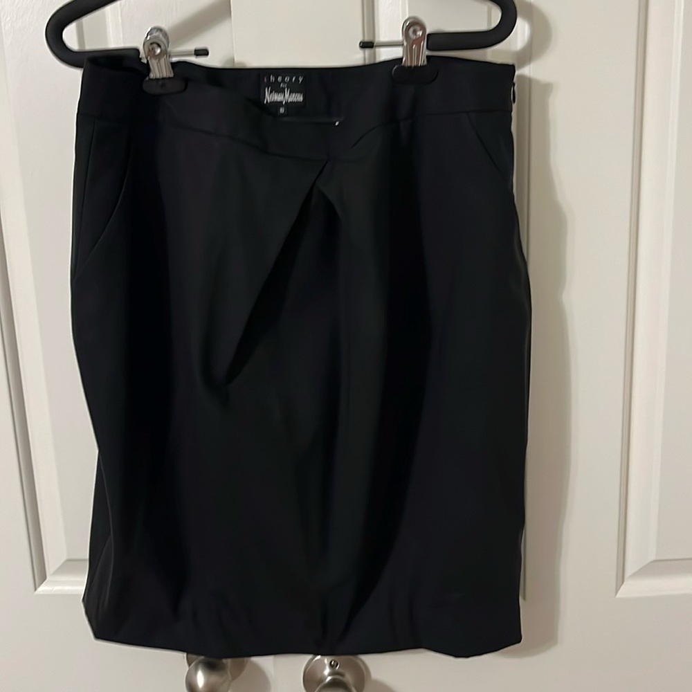 Black Theory lightweight wool a-line skirt